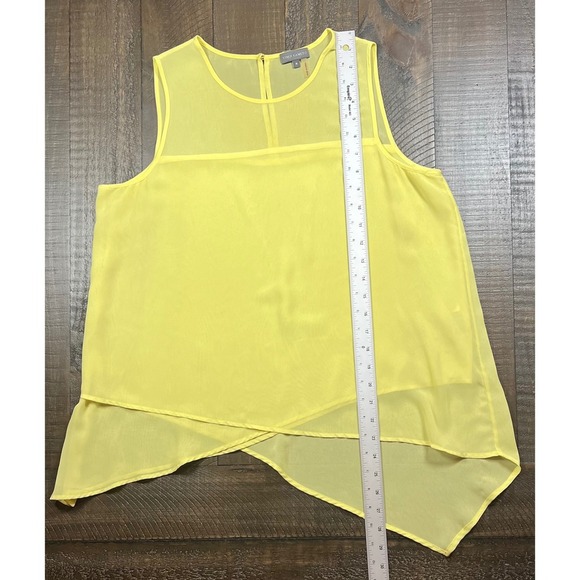Vince Camuto Sheer Asymmetrical Tanks, Yellow and Turquoise, Size M, Lot of 2 - Picture 11 of 13